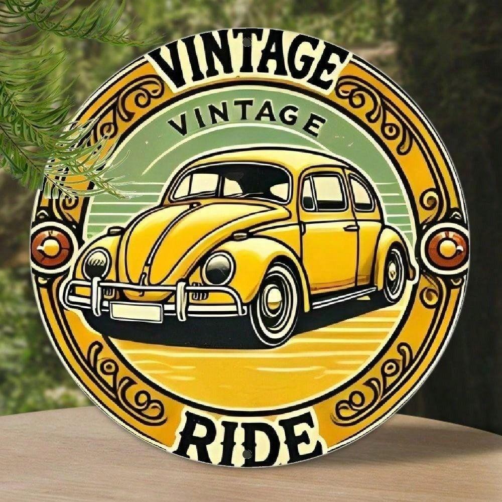 

Vintage Retro Metal Poster Wall Art 8x8 inch for Garage Bar Cafe Home