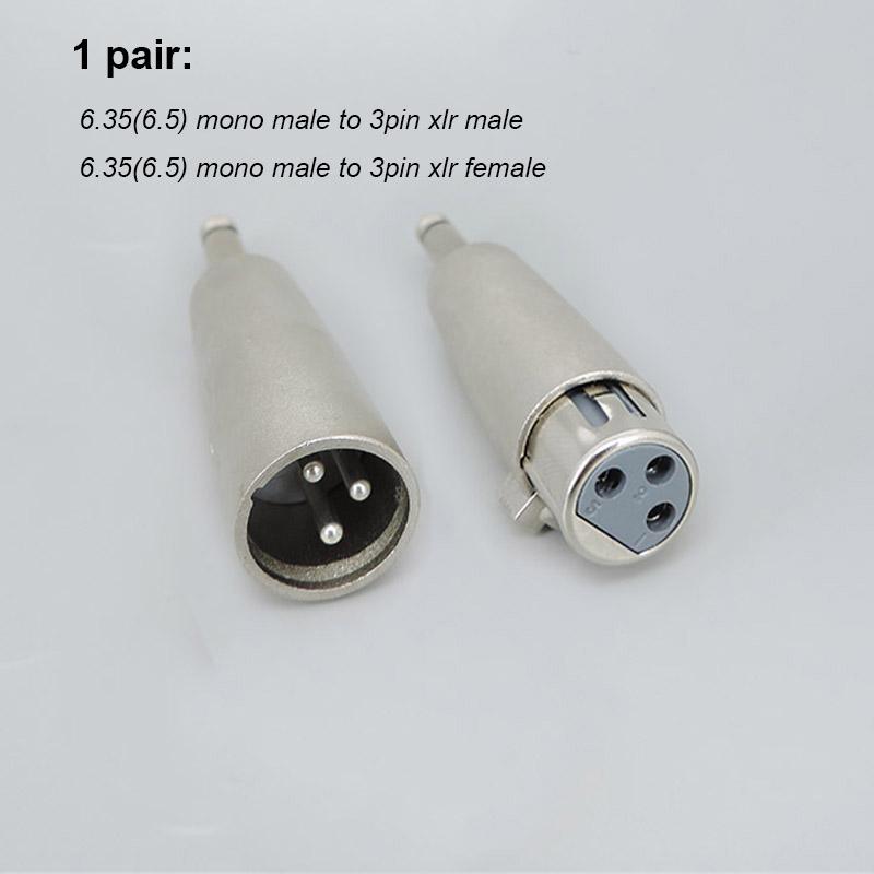 Microphone 3 Pin XLR Male Female Plug to 1/4 Inch 6.35mm 6.5mm Mono Female Jack Connector Audio Cable Mic Adapter AGood product
