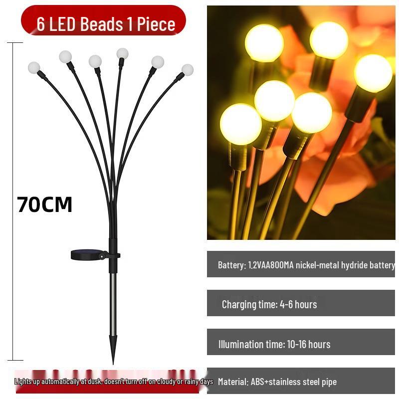 Solar-Powered Waterproof Firefly Garden Lights for Outdoor Villa Courtyard Atmosphere