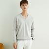 Autumn and Winter V-neck Round Neck Men's Knit Sweater Simple Wind Wild Color Pure Color Pullover Sweater Bottoming Business Sweater