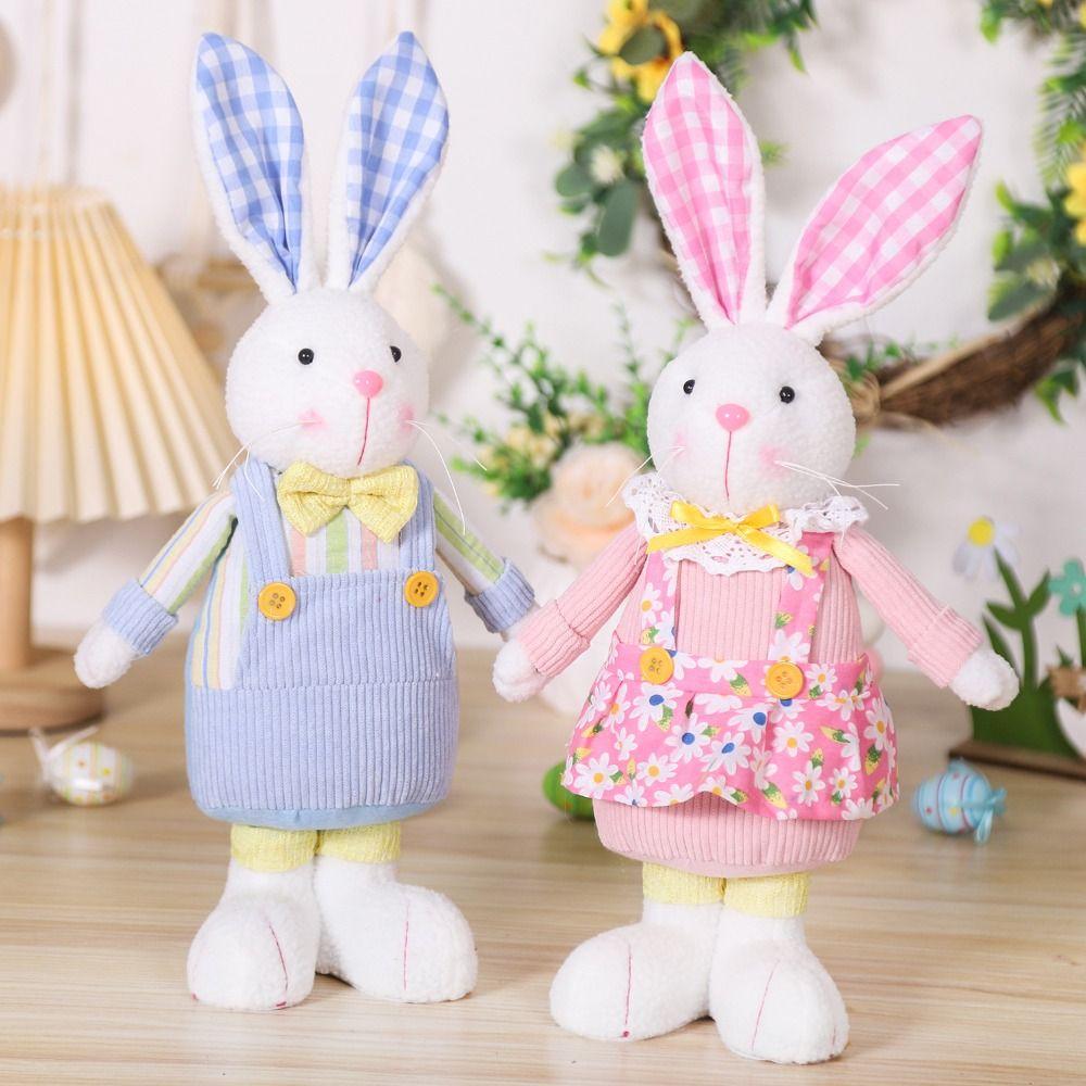 Large Rabbit Doll Ornaments Cute Merry Easter Decoration  Kids Room Decoration