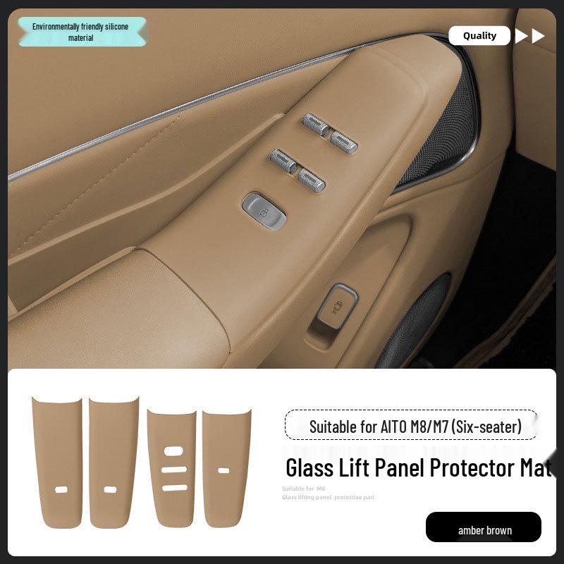 Silicone Keypad Frame Protectors for AITO M7/M8 Car Window Lift Panel (26 Models)