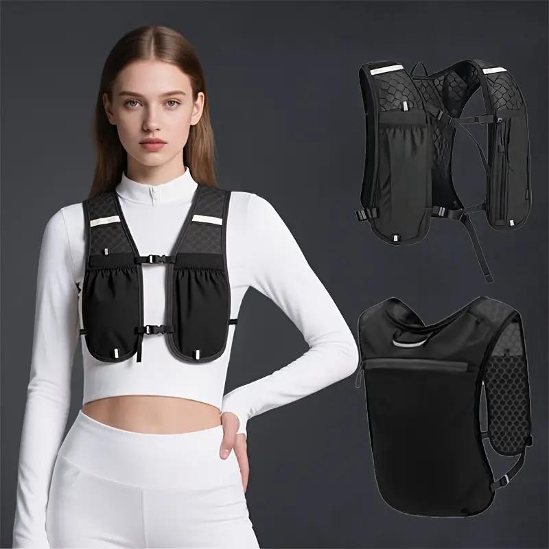 Running Water Bottle Storage Vest Lightweight Running Vest Reflective Hydration Water Chest Pack With Phone Holder 1Pc