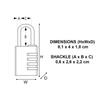 Master Lock 4-Digit Combi Aluminium Padlock with Brass Finish, 81x40x18 mm