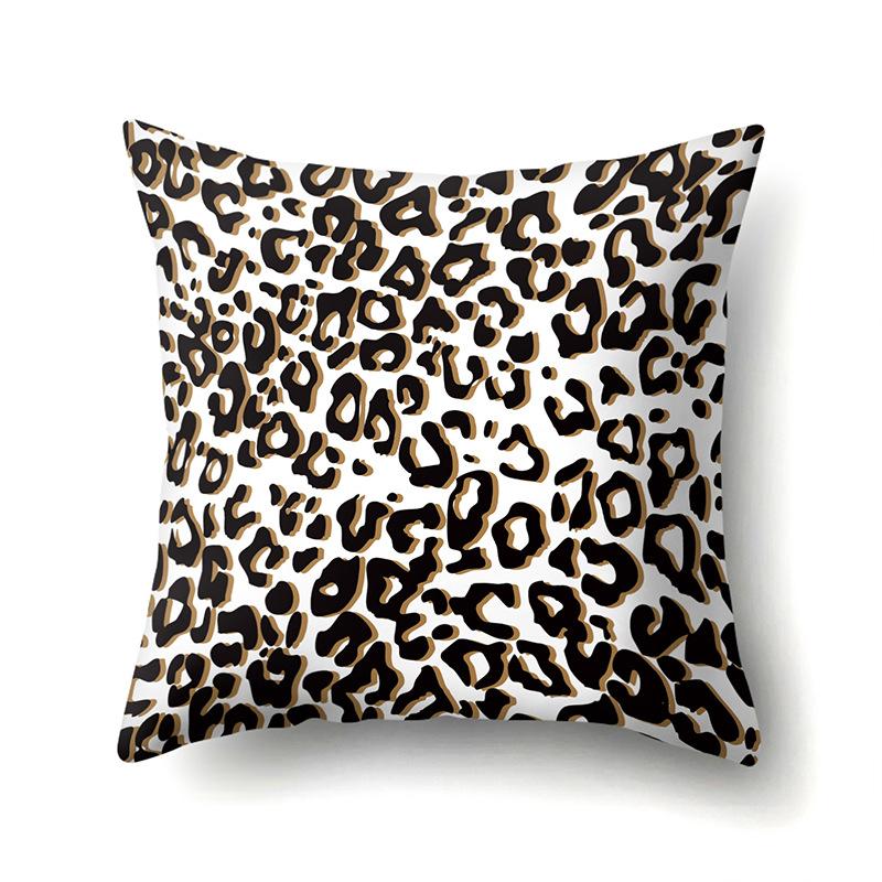Motif Léopard Nordique Moderne Abstrait Taie d'Oreiller en Polyester Décoration de Voiture Maison Imprimée Taie d'Oreiller Repose-Lombaire