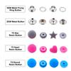 AEE4-Snap Fasteners Button With Pliers Tool, Plastic Metal Snaps No-Sew Buttons For Clothes, Wallets And Sewing