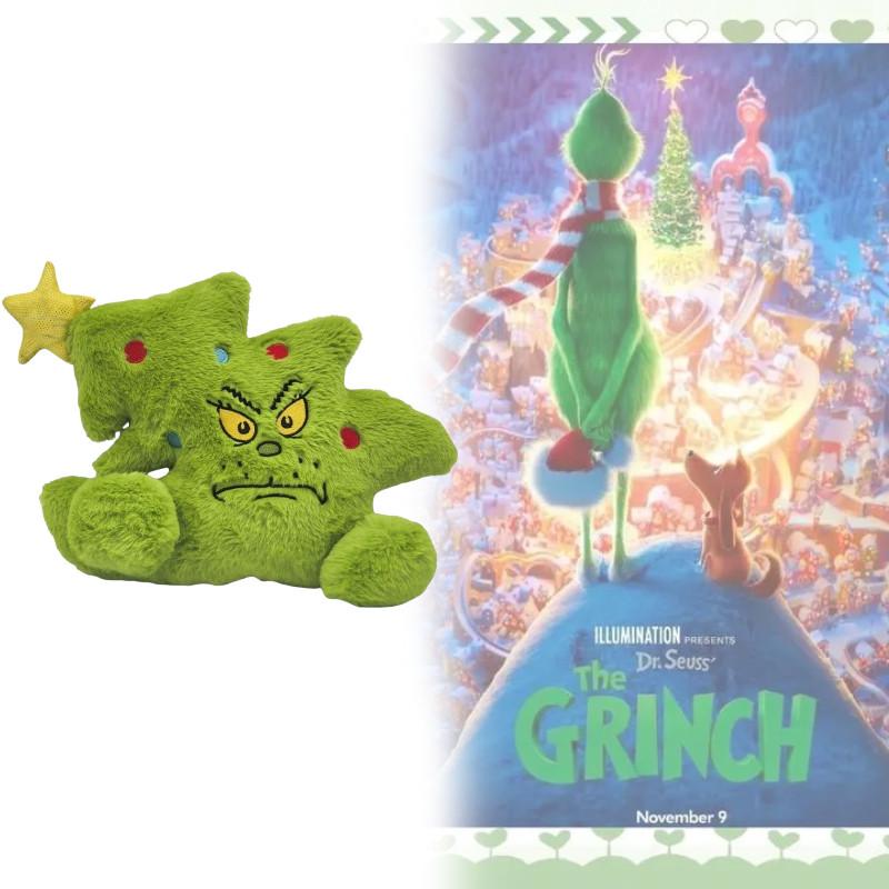 The Grinch Plush Cushion With Pp Cotton Filling For Holiday Decor And Gift Ideas