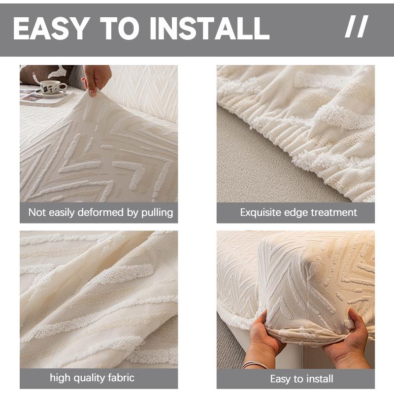 Jacquard Elastische Sofabezüge für Wohnzimmer Überwürfe Stretch Polarfleece Sessel Schutz L-förmiges Sofa 1/2/3/4 Sitzer Zuhause