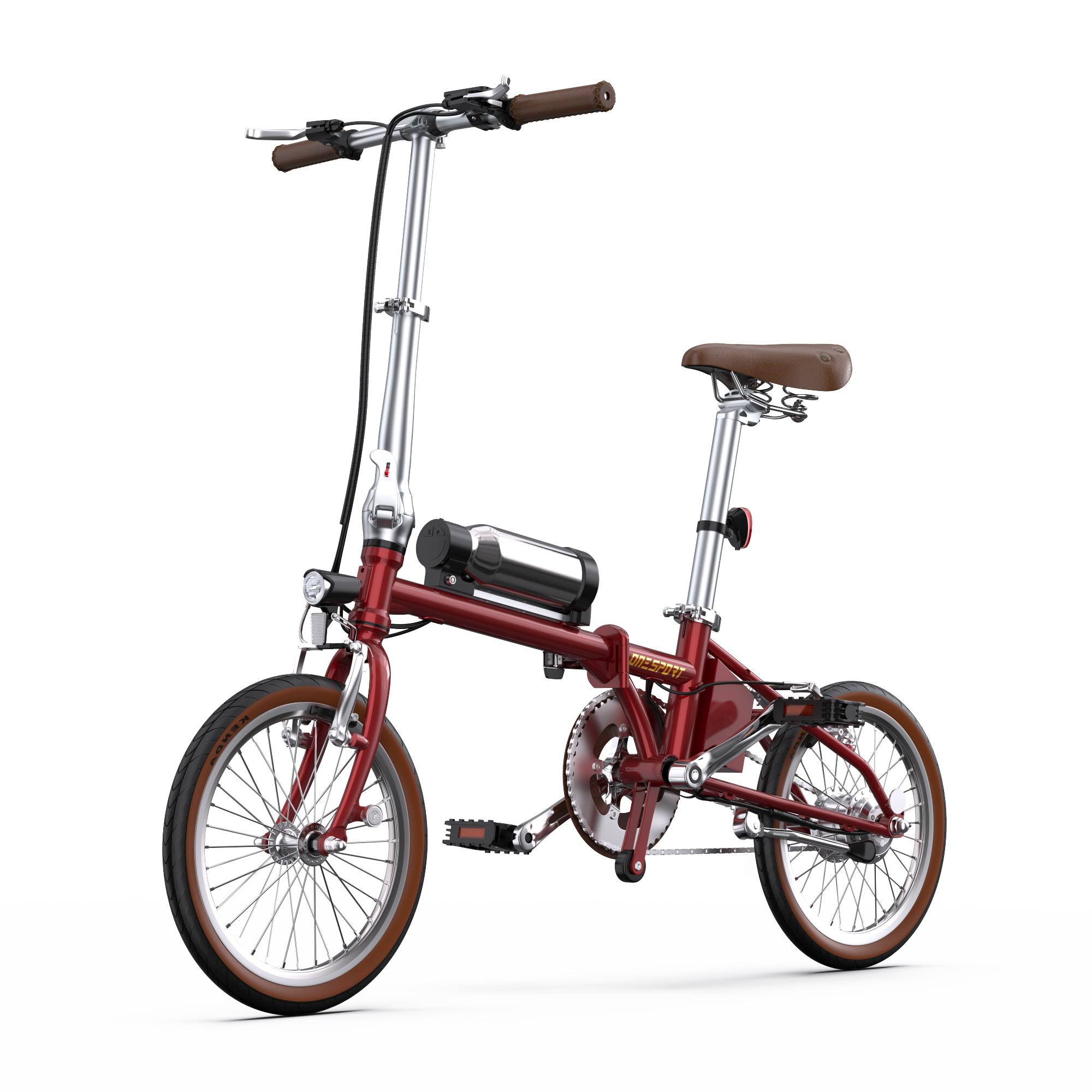 OT02 rot/grün 250W Motor, 36V, 5,2AH abnehmbarer Akku, 16,1.35 Zoll Reifen, Stadtweg Elektrofahrrad