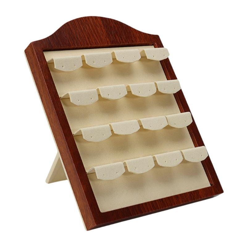 Stylish Wood Earring Display Stand Jewelry Holder Wood Jewelry Organizers for Home Office and Retail Store Setting