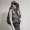 High-end White Duck Down Woolen Splicing Down Vest Women's Autumn and Winter Fashion Vest Thin American Vest Burst