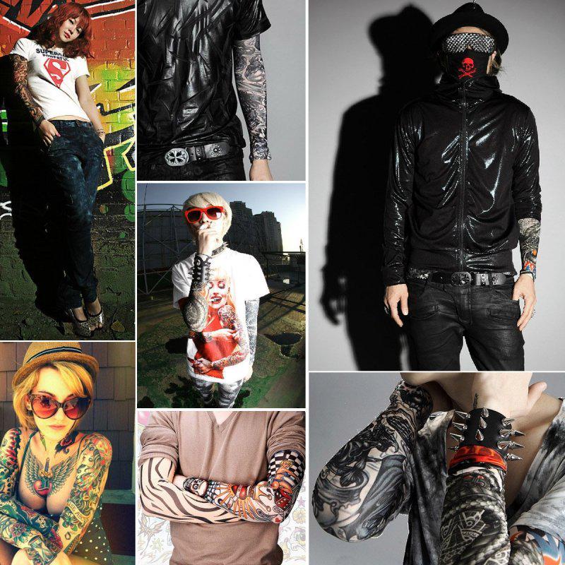 6PCS Stylish Breathable Tattoo Arm Sleeves for Outdoor Activities