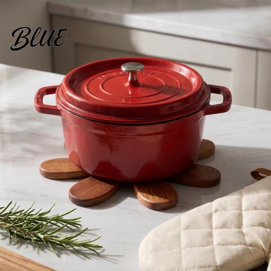 Rustic Farmhouse Kitchen Accessories Collapsible Wooden Trivets for Hot Dishes Tree-Shaped Heat Resistant Potholders Compact Folding Trivet