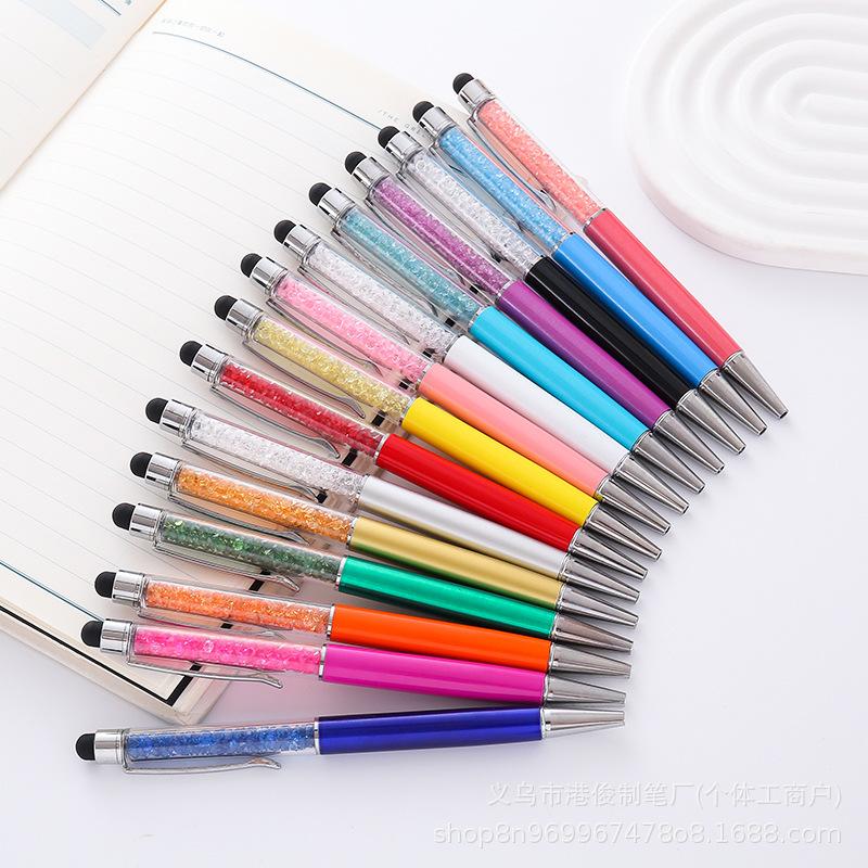 Crystal Diamond Twist Ballpoint Pen with Capacitive Touch Screen Function