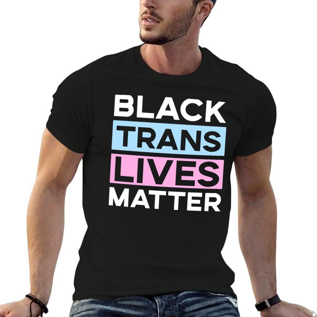 Black Trans Lives Matter T-Shirt Casual Summer T-Shirt