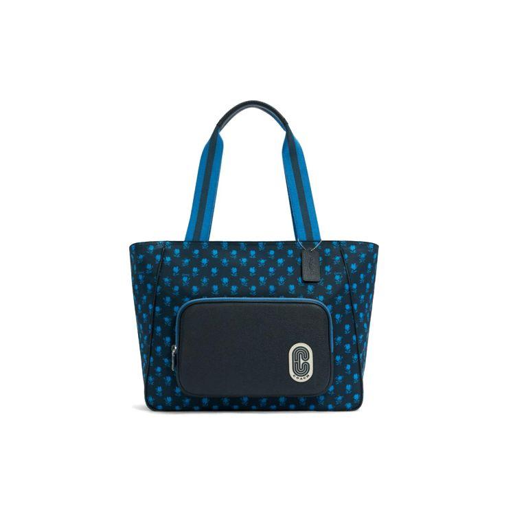 

Coach Court Floral Print Large Capacity Leather Tote Bag Women tote Blue C5669-SVF23 Basic Set (Bag+Dust Bag)