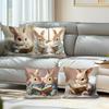 Cute Rabbit Reading Pillowcase Bedroom Sofa Cushion Cover 100% Polyester Living Room Cushion Pillowcase Home Comfortable Decor