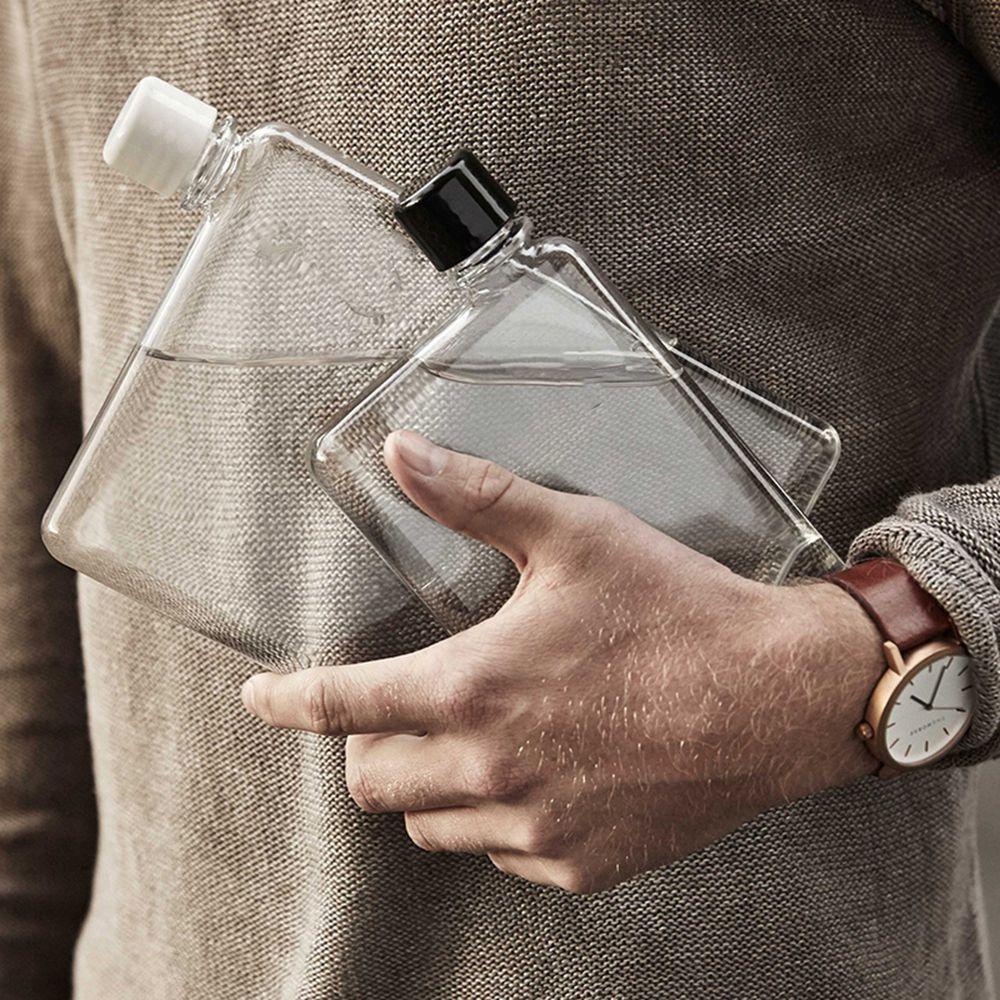 

Пищевой класс, креативная прозрачная плоская портативная бутылка для напитков, чайник, бутылка для воды, посуда для напитков