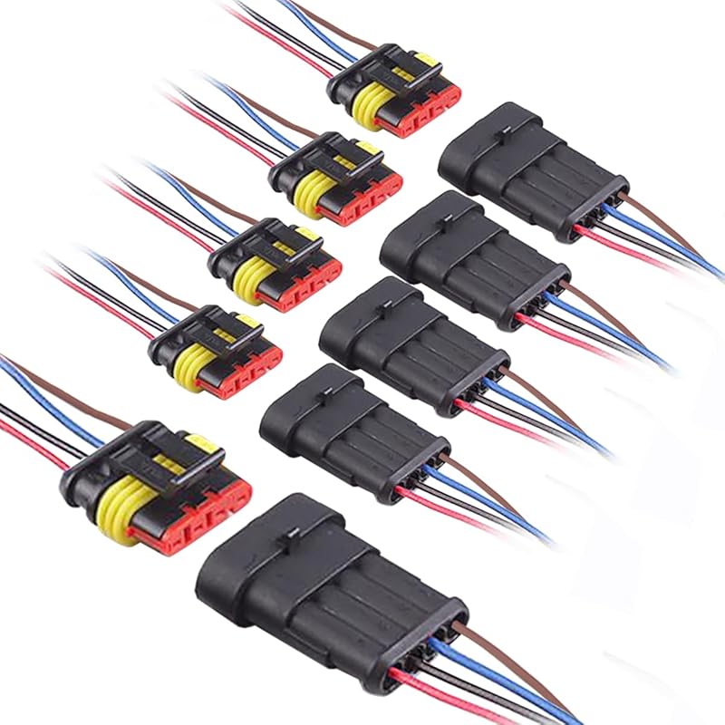 2 Pin Connector Waterproof,2Pin Way Car Electrical Connector With Wire 16AWG Marine For Car,Truck,Boat,Motorcycle And Other Wire Connections.