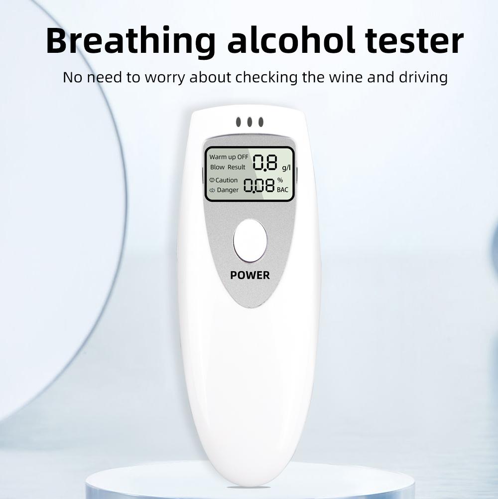 Digital Alcohol Tester with Sound Alarm Mini Alcohol Breath Analyzer  Breathalyzer Drunk Driving Test Tool for Household Police