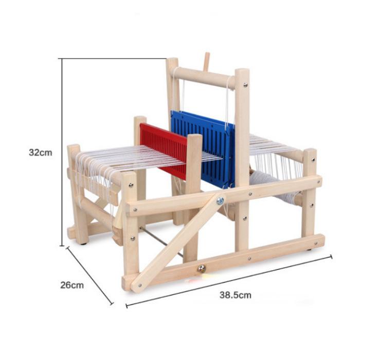 Children's Wooden Loom Kindergarten Research Montessori Play-house Simulation Weaving Toys