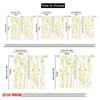 2pcs,2D plane printing Curtains Roller Blinds Yellow Blossoms Versatile Polyester (without rod) Festive Use for Bedroom, Living
