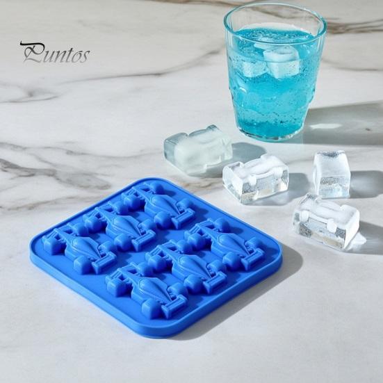 Silikon-Backformen für Kinder Rennauto Eisform, 6 Mulden 3D Kuchen Süßigkeiten Gelee Leicht zu reinigende Schale, Lebensmittelgeeignet Flexibel Form Schokolade Seife,