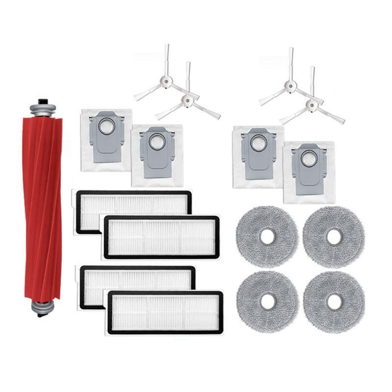 

AEE4-17PCS For Roborock Q Revo Maxv / Roborock P10 Pro Robot Vacuums Cleaner Part Main Side Brush Filter Mop Cloths Dust Bag