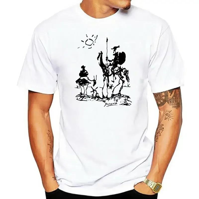Maglietta con girocollo a maniche corte, stampa Picasso Don Chisciotte, la mia maglietta per unisex, abbigliamento unisex cool, maglietta oversize, magliette grafiche