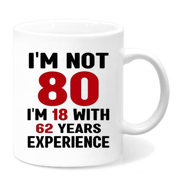 

Forever 18-year-old Ceramic Coffee Cup Milk Tea Water Cups Creative Breakfast Mug Household Drinkware Birthday Gift 330ml