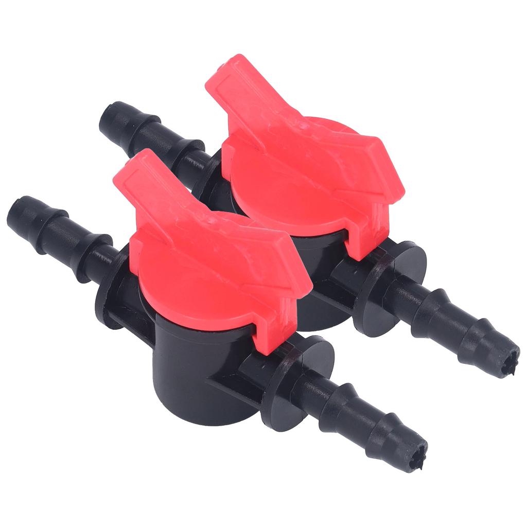2PCS Flow Regulator ABS Plastic Liquid Control Stop Valve Water Pump Straight Through Valve 8mm