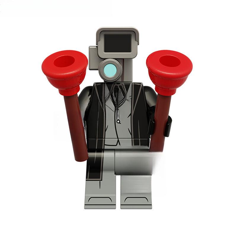 Building Block Toilet Man Monitoring Human Figure Titan Speaker And Tv Man Figure Assembly Play