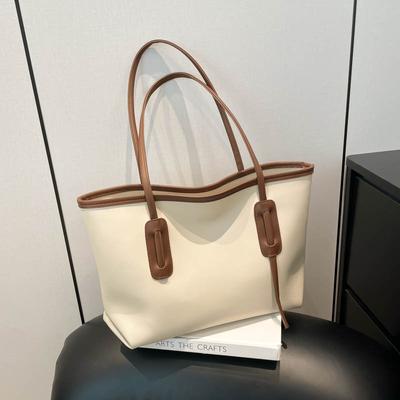 Textured Retro Large-capacity Bag Women's 2025 New Foreign Style Shoulder Commuter Bag Fashionable Tote Bag