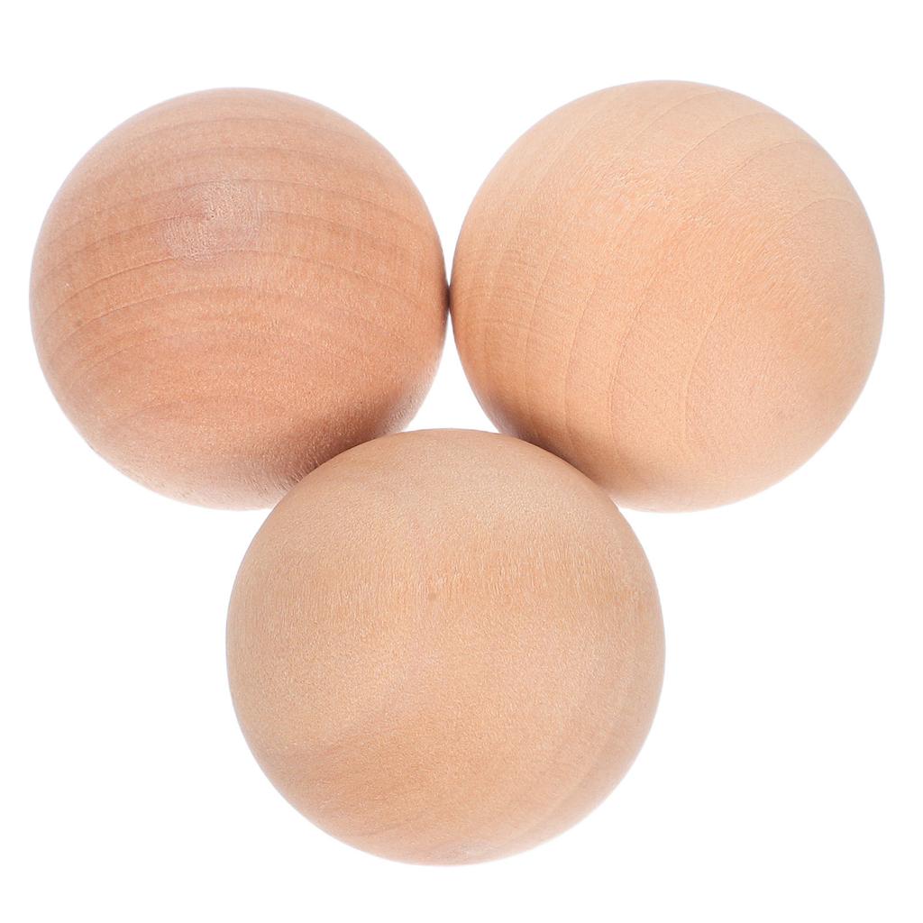10Pcs Natural Wooden Craft Balls Unfinished Solid Wood Smooth Round Ball for Handmade DIY Decoration Wood Ball