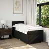 VidaXL Bed Slat Base with Mattress Black 90x200 Cm Fabric 3286558