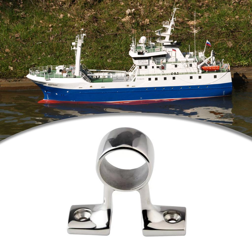 Stainless Steel Hand Railing Fitting Center Bracket for 25mm Tubing Stable Suitable for Watercrafts Marine Boat