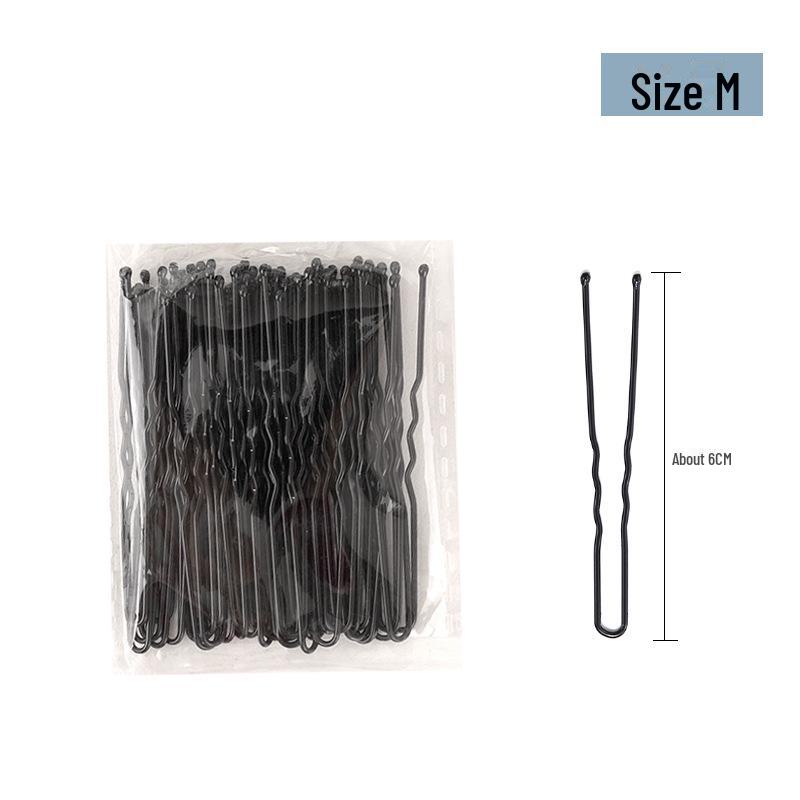 Black U-Shaped Bold Hair Clip – Large Fixing Tool & Side Clip