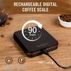 Per USB wiederaufladbare Kaffeewaage mit Timer – präzise Espressozubereitung, wasserdichtes Silikonpad, automatische Zeitfunktion, Zubehör zur Kaffeezubereitung