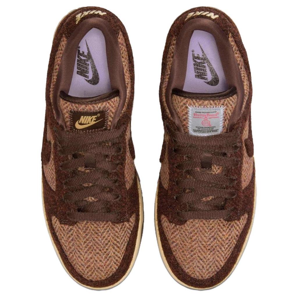 Harris Tweed X Nike  Dunk Low Sesame Women Sneakers Brown Violet-Mist Baroque-Brown IO0052-200