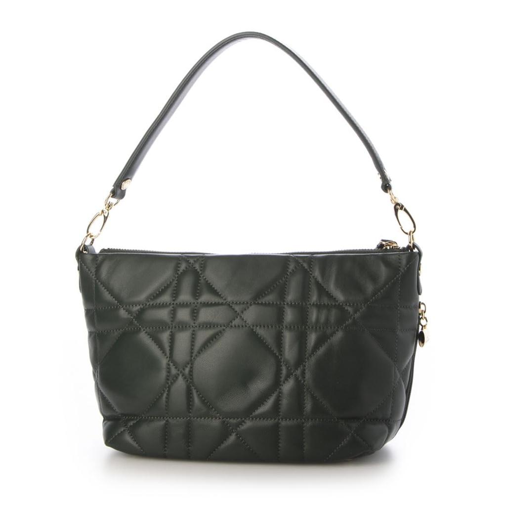 Shoulder sheepskin shoulder dark green [Labagerie] bag, quilted, 2-way bag, (85)