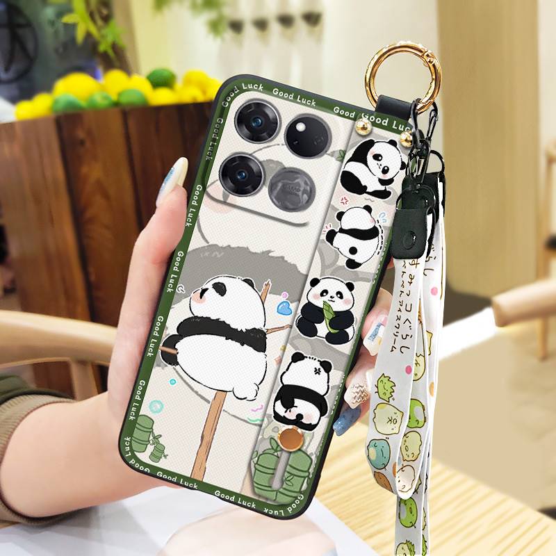 Cute Shockproof Phone Case For OnePlus/1+Ace 5G Racing Edition Cartoon Panda Protective Back Cover Kickstand Anti-knock