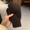 Women Men Cashmere Elastic Outdoor Full Finger Gloves Warm Thick Winter Gloves Mittens