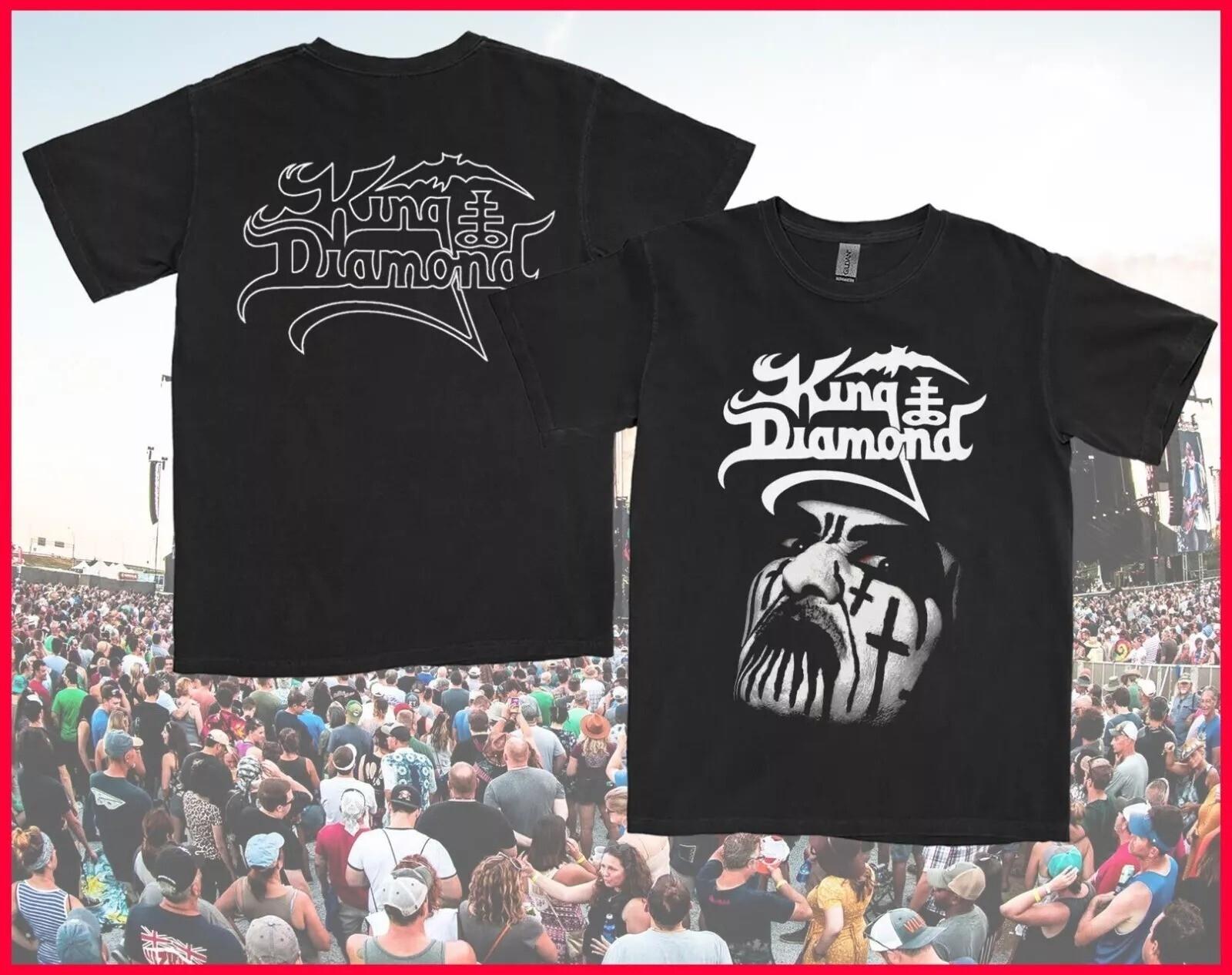 King Diamond Mask Black T-shirt Mercyful Fate 2026 T-shirt S5XL S