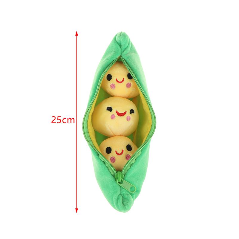 

Cute Bean 3 Peas In A Pod Plush Toy Soft Throw Sleeping Pillow Stuffed Toys Home Decortion