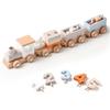 Giocattoli Montessori Treno di Legno per Compleanno del Bambino Giocattolo con Numeri e Blocchi Gioco Bambini Piccoli Ragazzi e Ragazze1 2 3 4 5Giocattolo Educativo per Bambini