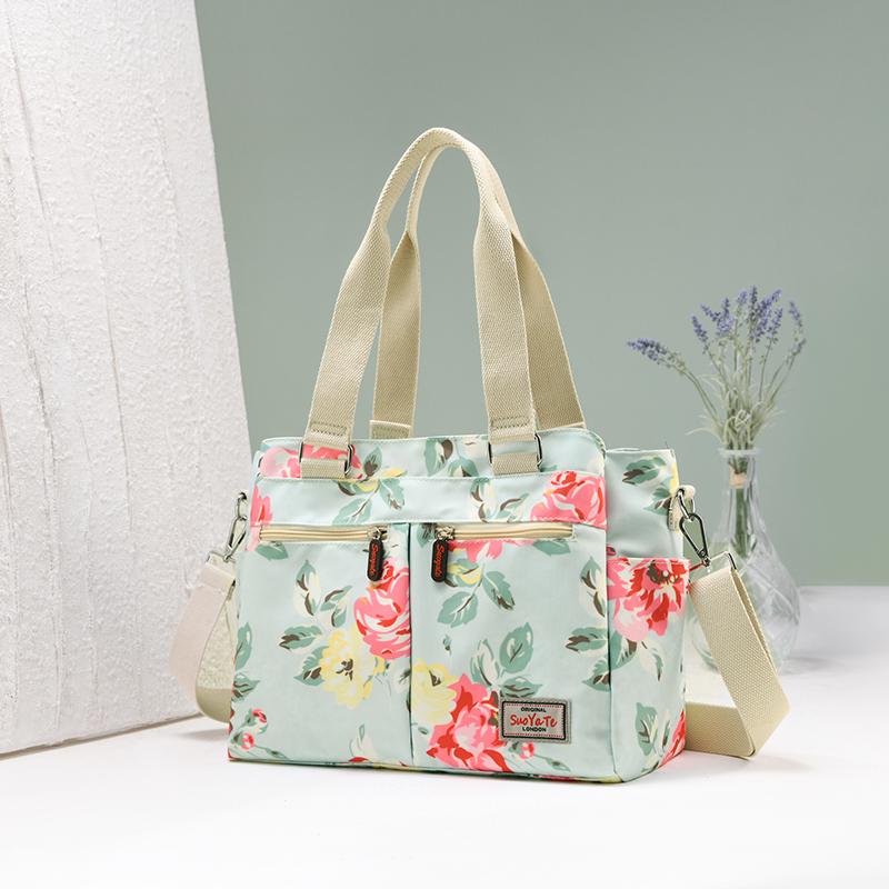 Women's Shoulder Bag Large Capacity Nylon Tote Bag Print Mother Bag