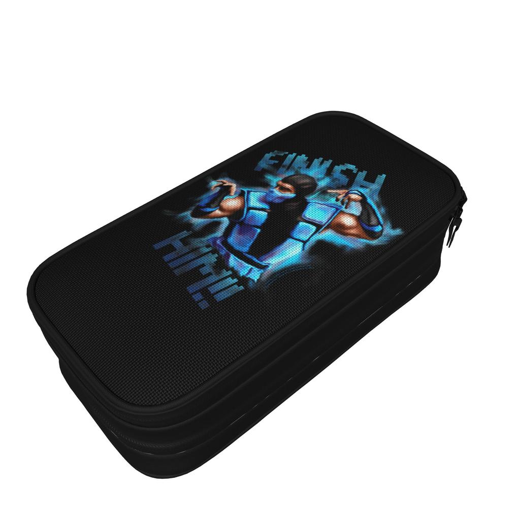 Mortal Kombat Finish Him Pencil Cases Fashion Pen Holder Bags for Student Large Storage Students School Gift Pencilcases