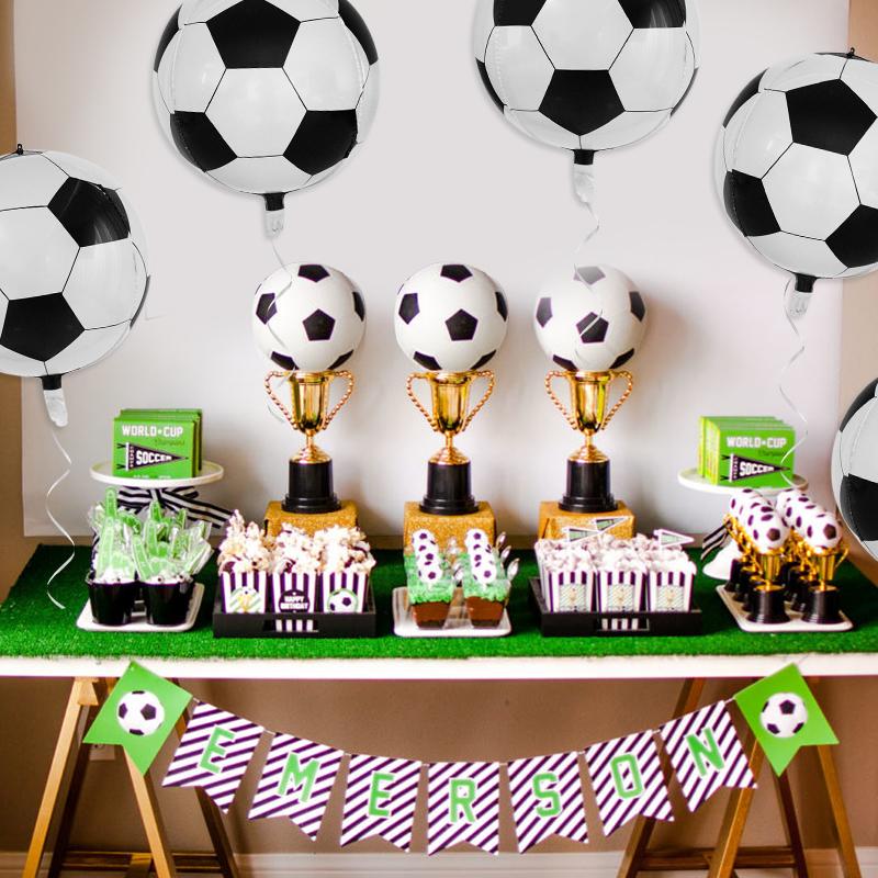 5/10Pcs 22Inch Soccer Ball Foil Balloons Football Themed Party Decoration Supplies Kids Boys Sport Birthday Favors Helium Globo
