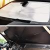 Front Driver & Passenger Side Polyester Fiber Car Windshield Sunshade, with Installation Tool and Washable Fabric, Applicable for Sedan, SUV, and Truc