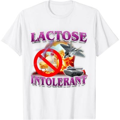 LAUDAH Lactose Intolerant Funny Meme T-Shirt